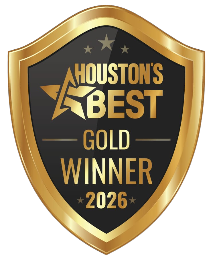 Houston's Best Gold Winner award badge for 2026